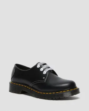 1461 HEARTS BLACK SMOOTH PATENT OXFORD SHOE