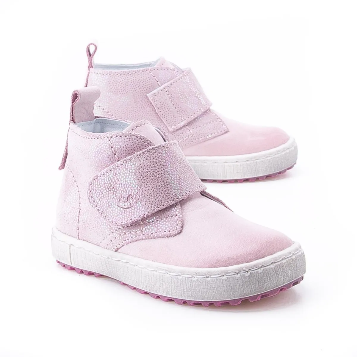 (2470-17 / 2489-17) Light pink Shiny Velcro Trainers