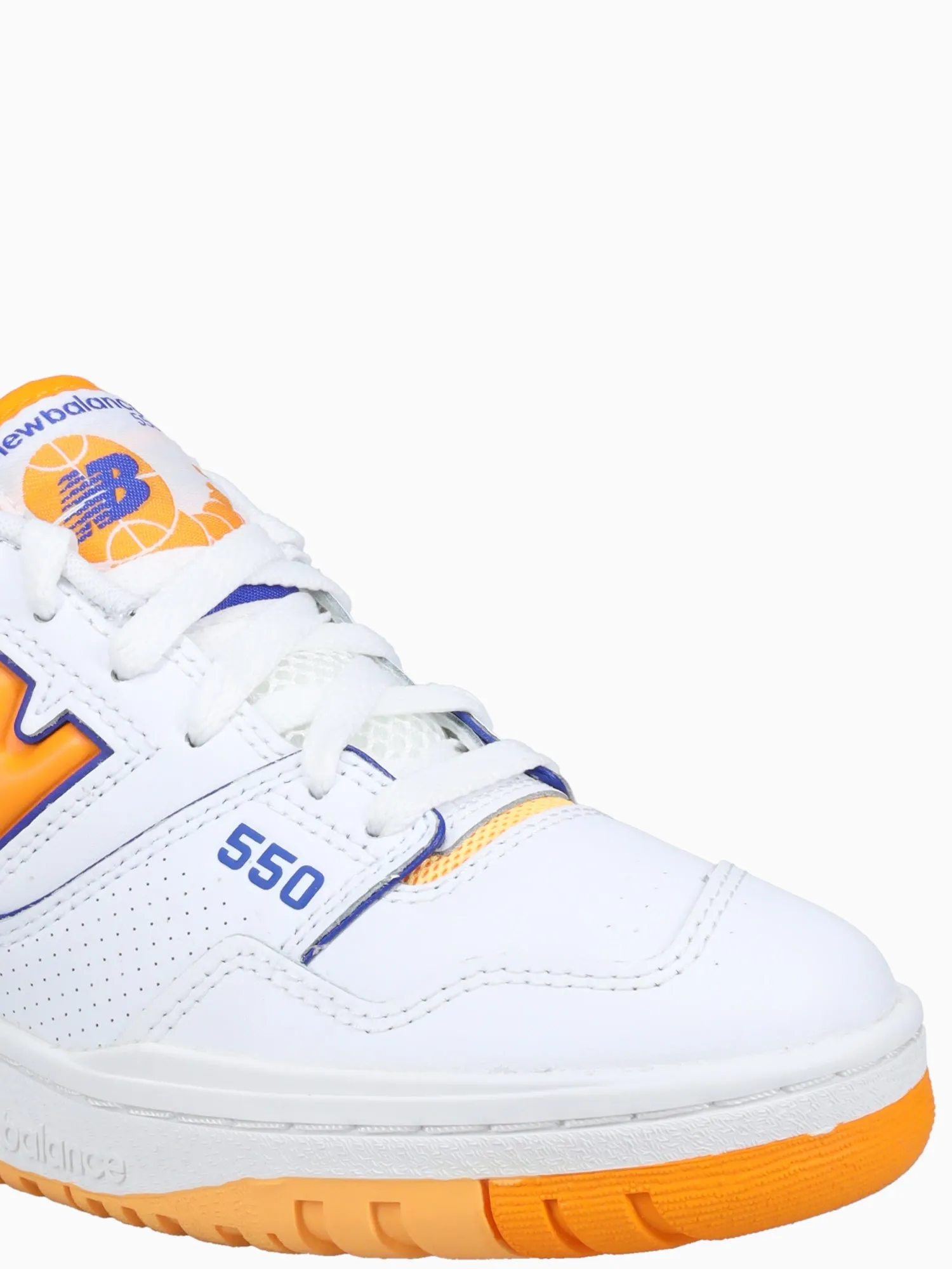 550 White Orange leather