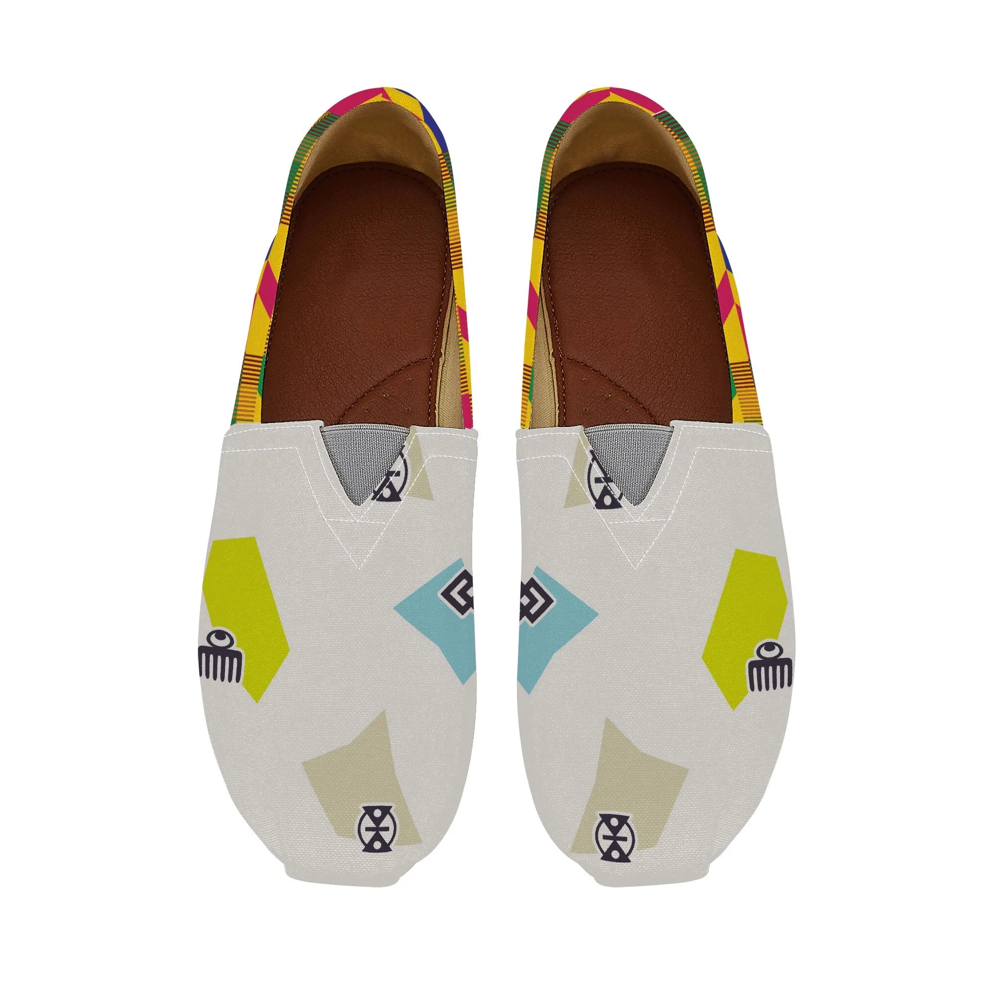 Adinkra Nku-Kente  Slip-on Canvas