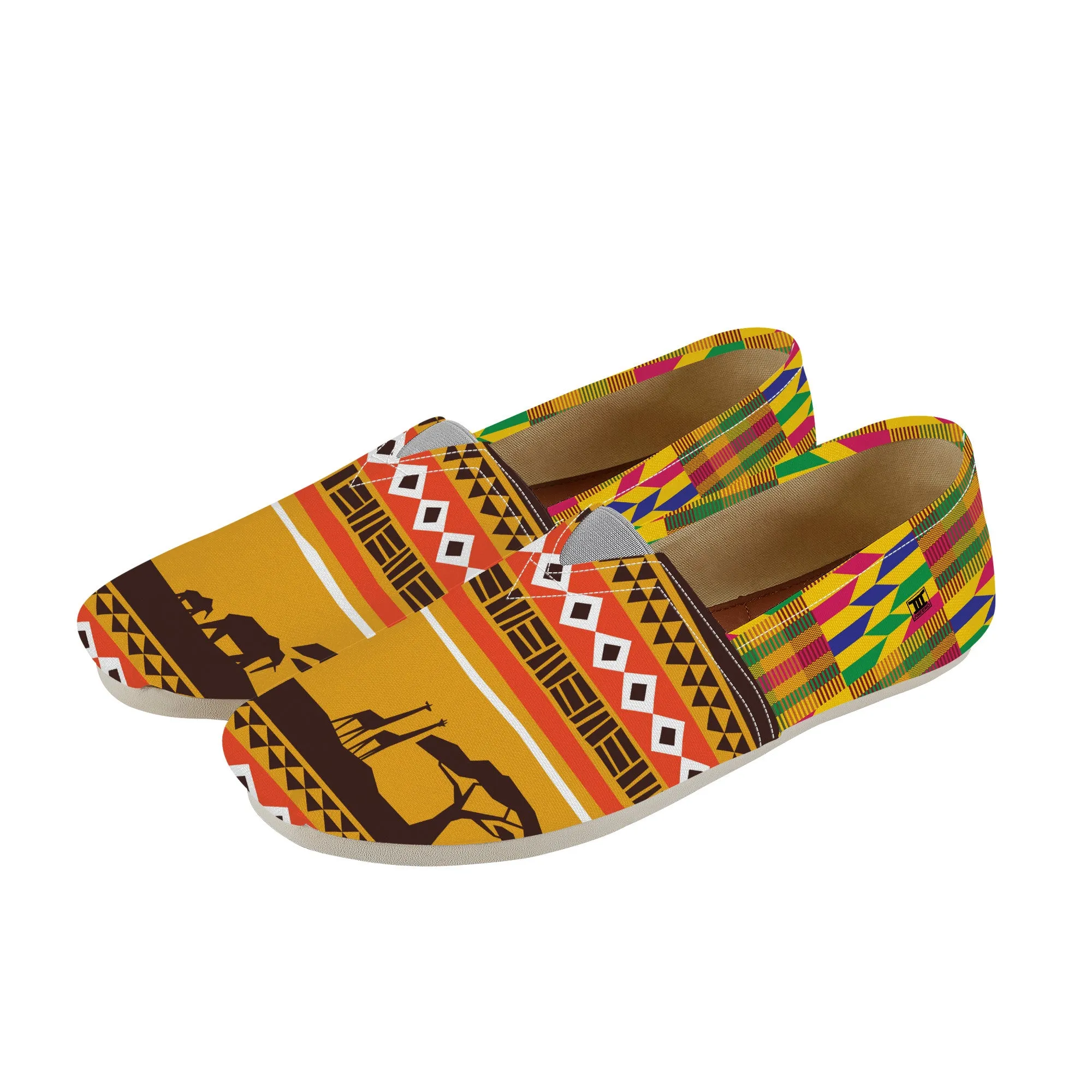 African Sunset-Kente Slip-on Canvas