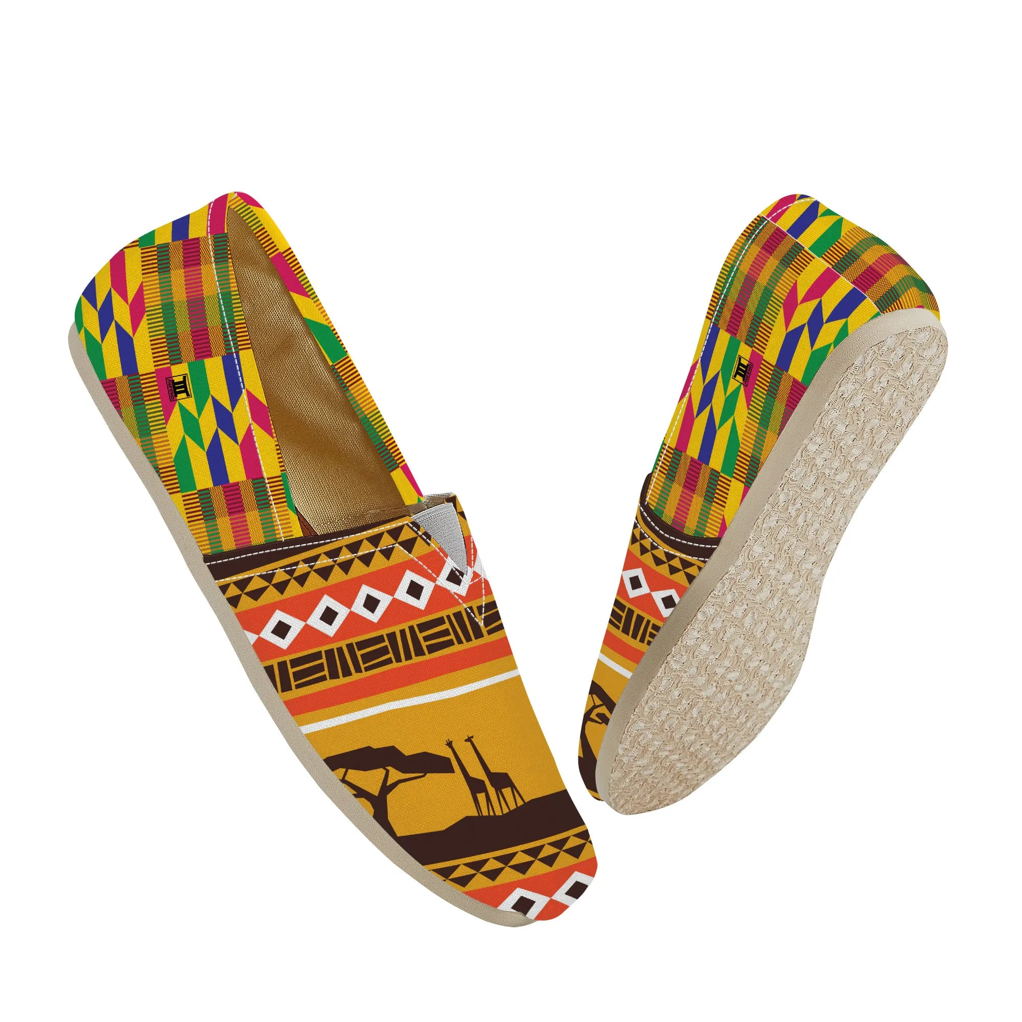 African Sunset-Kente Slip-on Canvas