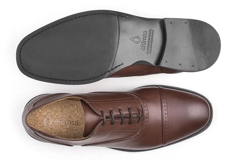 'Arthur' Men's classic shoe  by Ahimsa - cognac