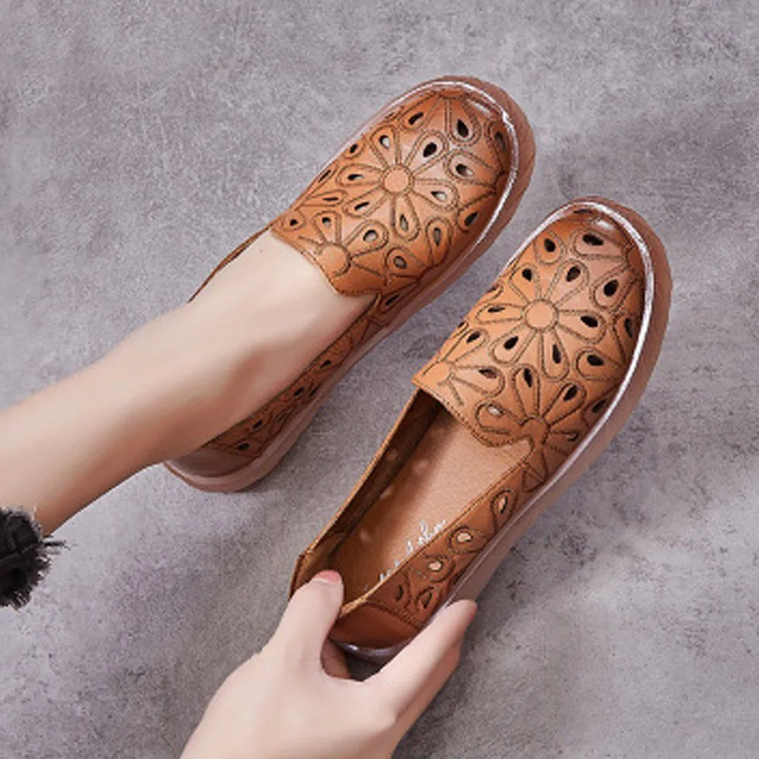 Babakud Hollow Out Casual Flats Loafers 35-41