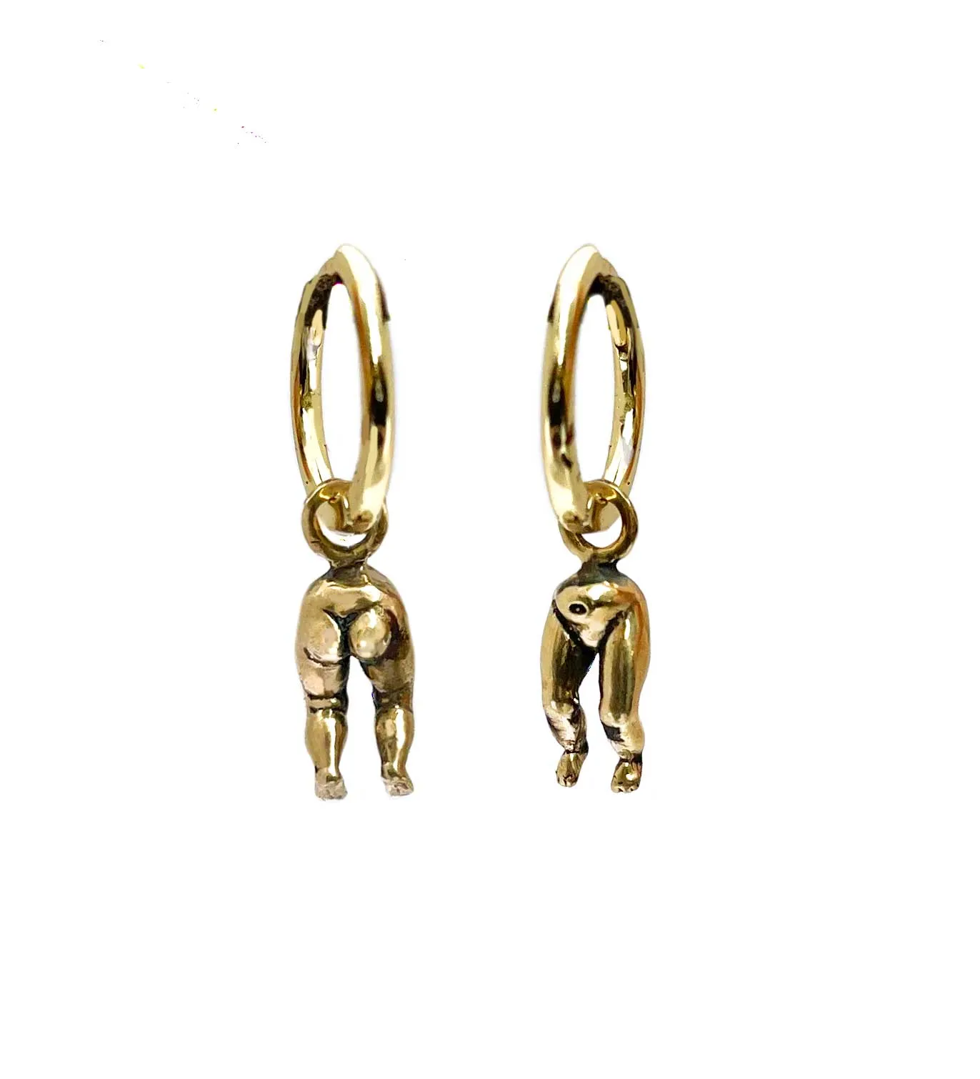 Baby Doll Bottom Hoop Earrings   Ready to Ship