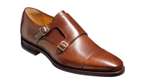 Barker  Edison uncomplicated Monk Strap - Dark Walnut Calf