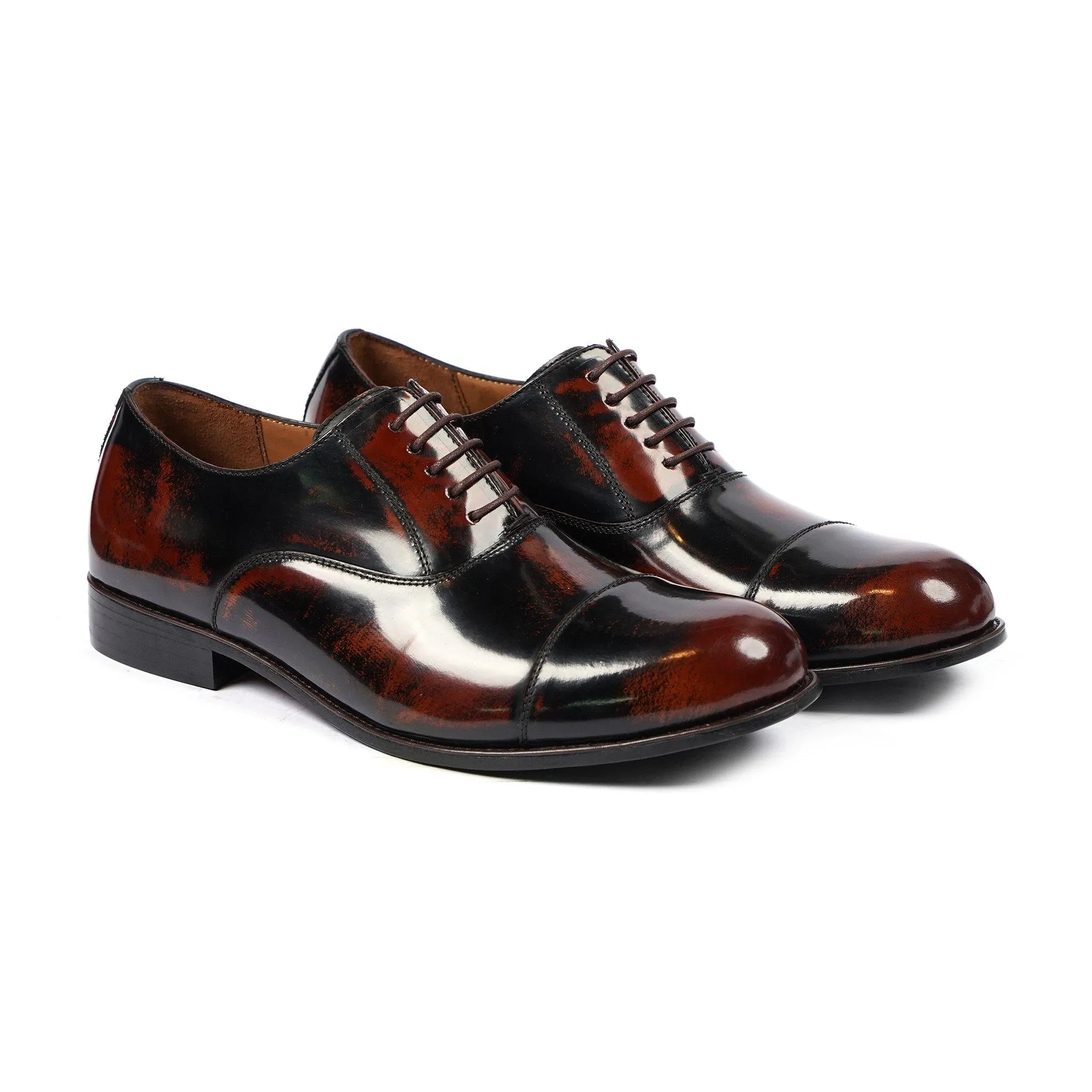 Bath - Men's Burnished Brown Box Leather Oxford Shoe