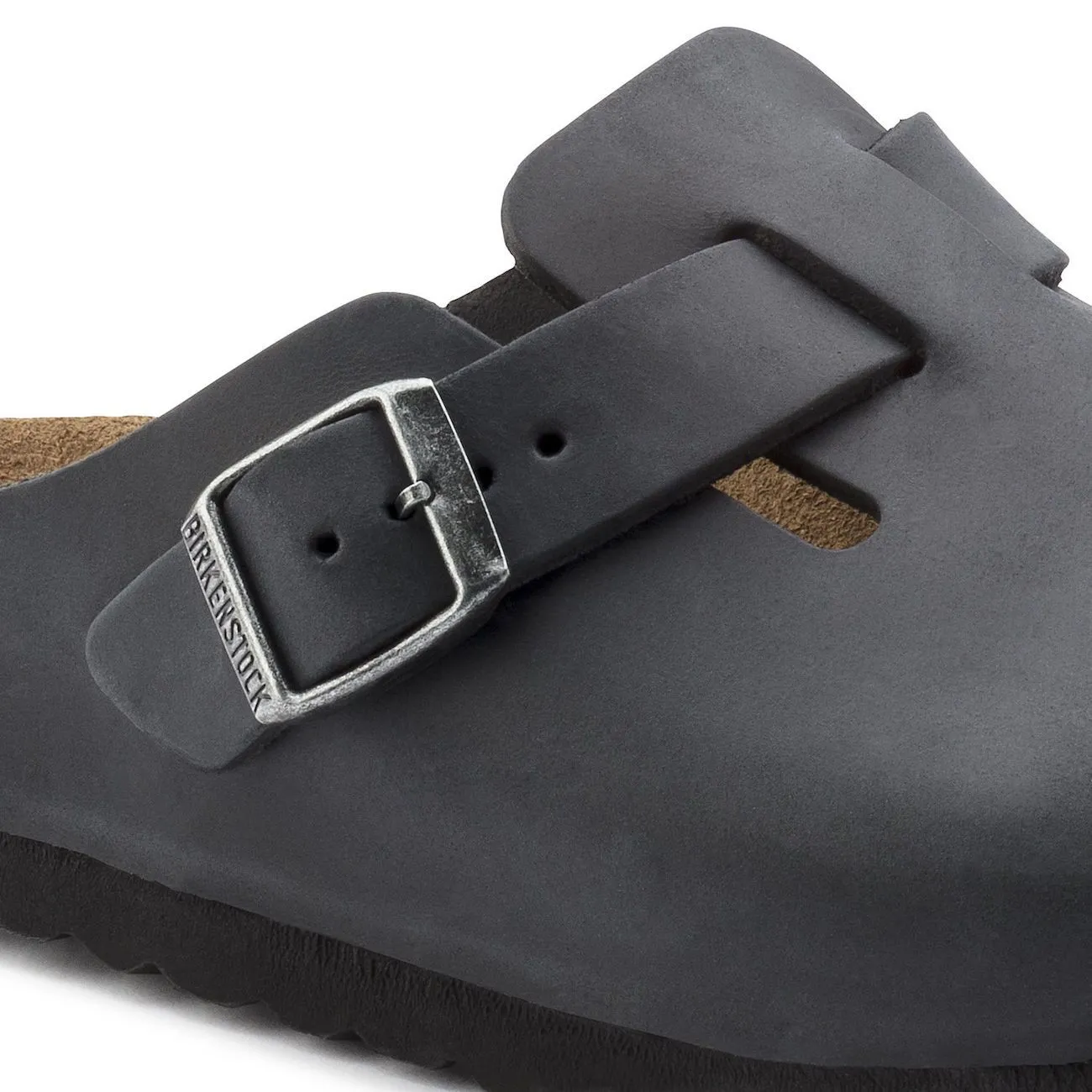 Birkenstock Classic, Boston, Regular Fit, Oiled Leather, Black