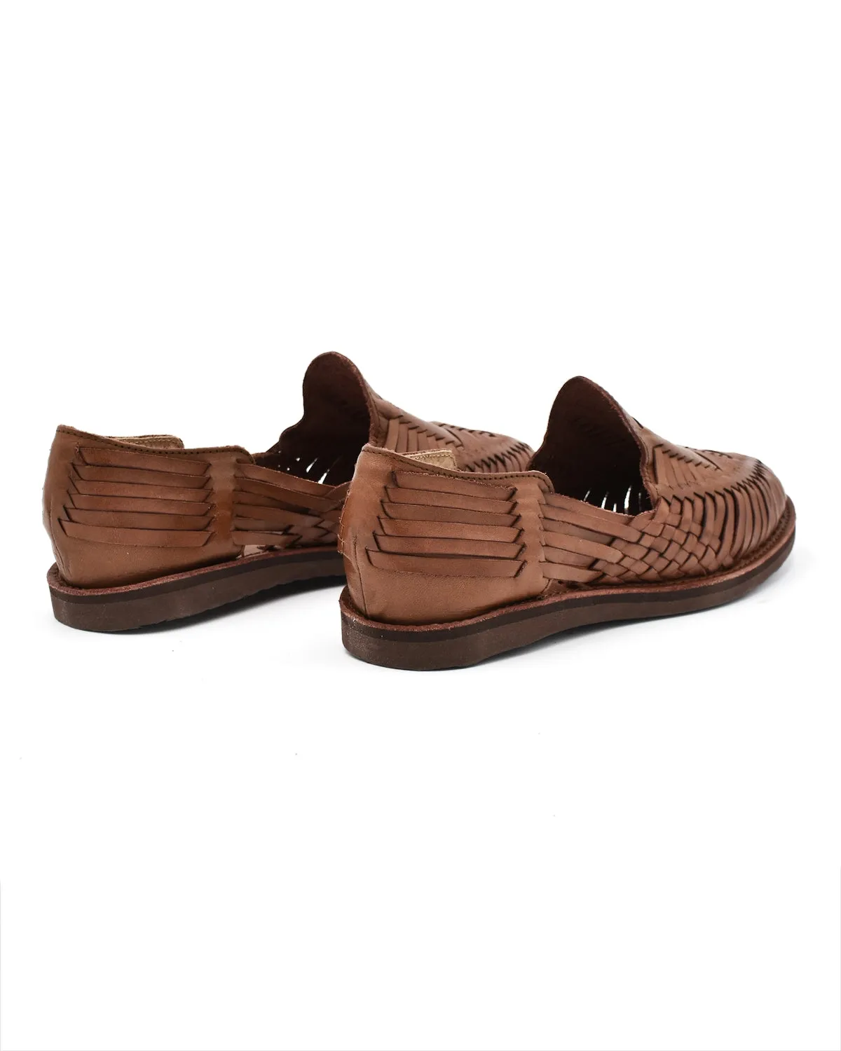 Chamula Cancun Brown Woven Huarache Sandal