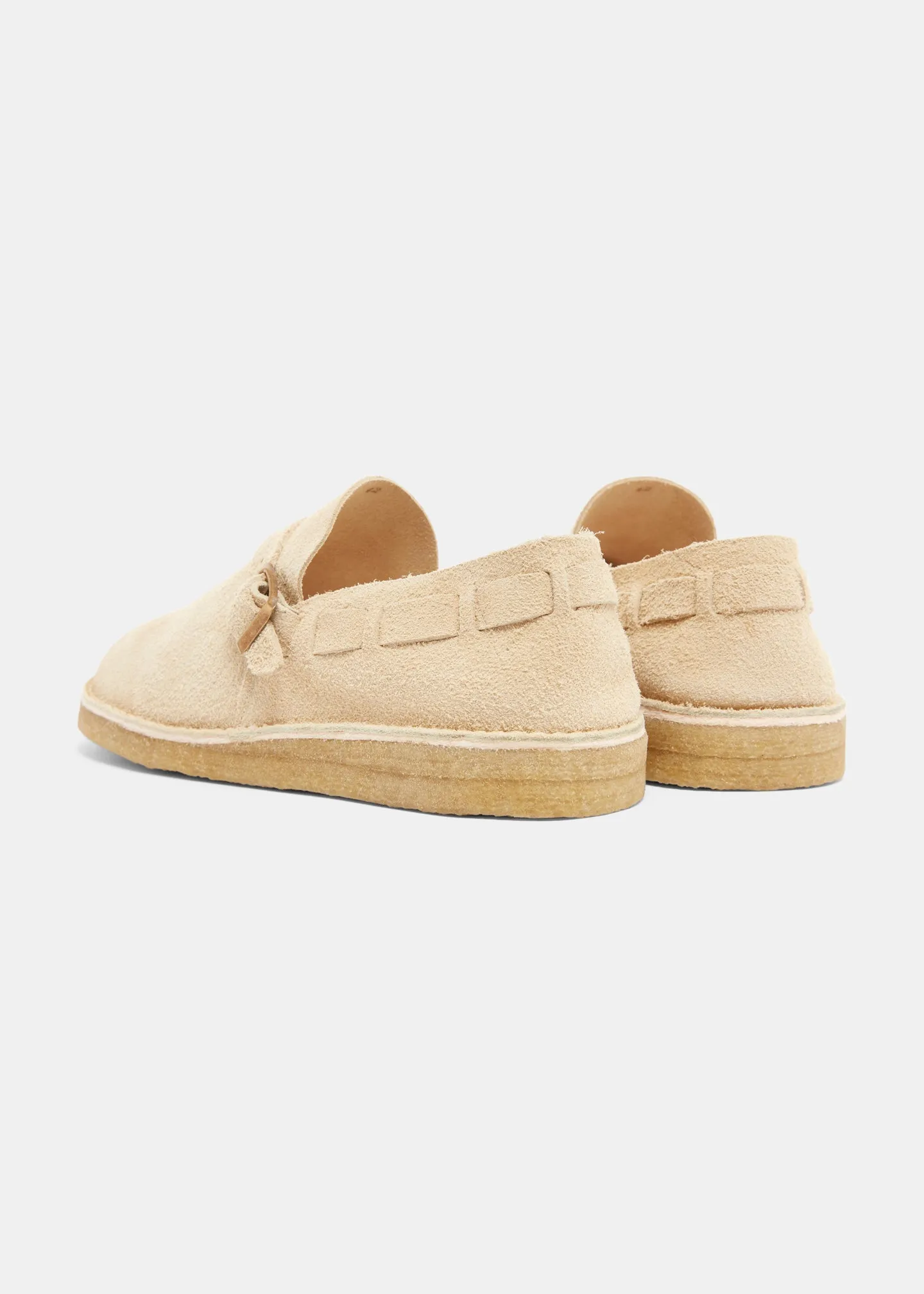 Corso Suede Buckle Monk Shoe On Crepe - Hairy Sand