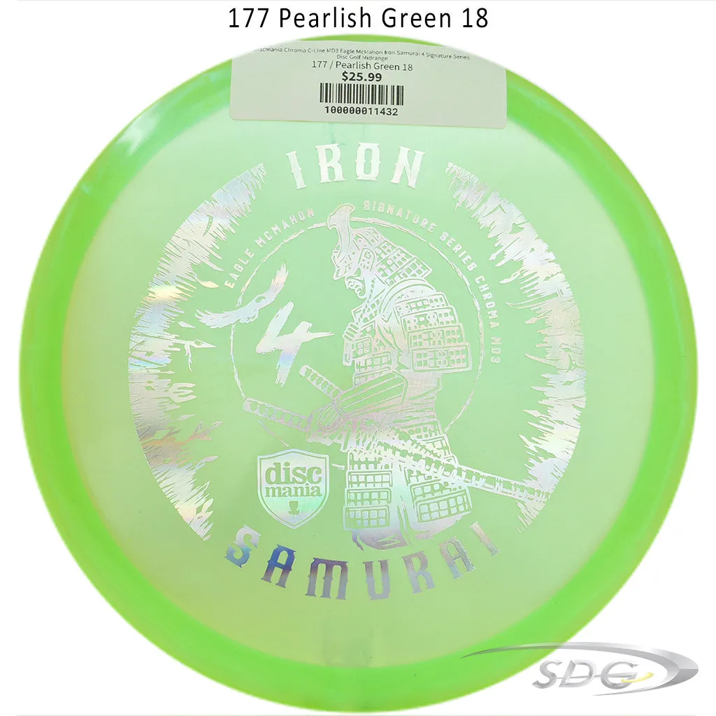 Discmania Chroma C-Line MD3 Eagle McMahon Iron Samurai 4 Signature Series Disc Golf Midrange