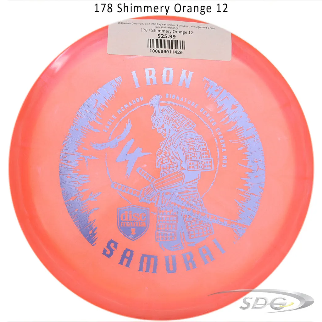 Discmania Chroma C-Line MD3 Eagle McMahon Iron Samurai 4 Signature Series Disc Golf Midrange