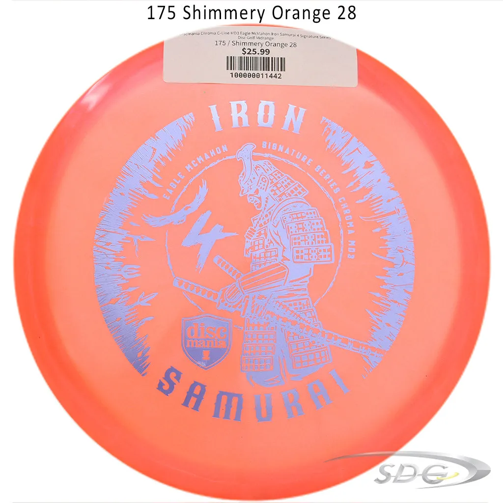 Discmania Chroma C-Line MD3 Eagle McMahon Iron Samurai 4 Signature Series Disc Golf Midrange