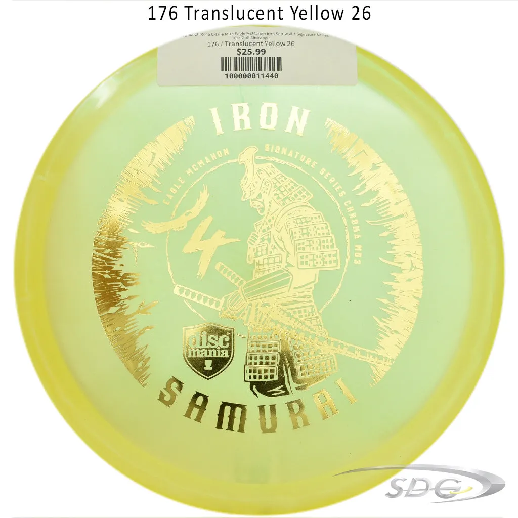 Discmania Chroma C-Line MD3 Eagle McMahon Iron Samurai 4 Signature Series Disc Golf Midrange