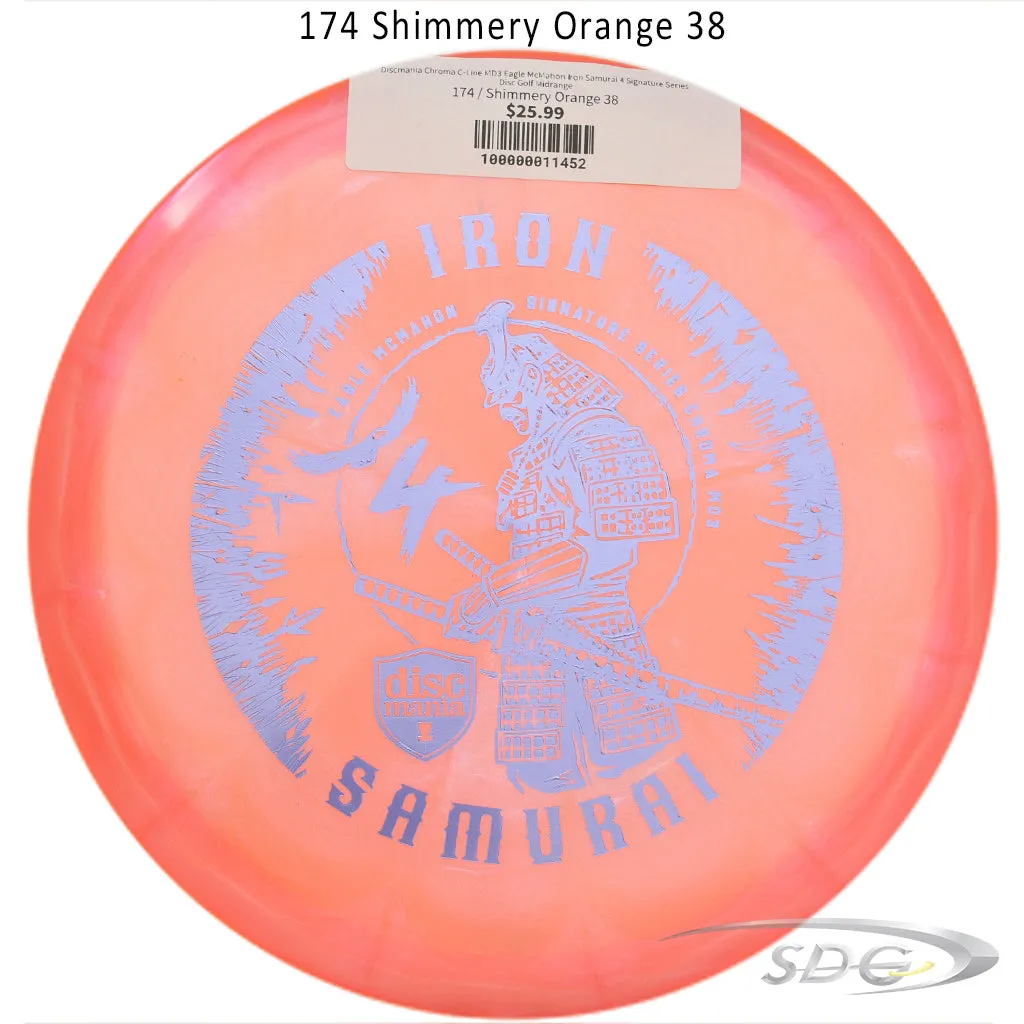 Discmania Chroma C-Line MD3 Eagle McMahon Iron Samurai 4 Signature Series Disc Golf Midrange