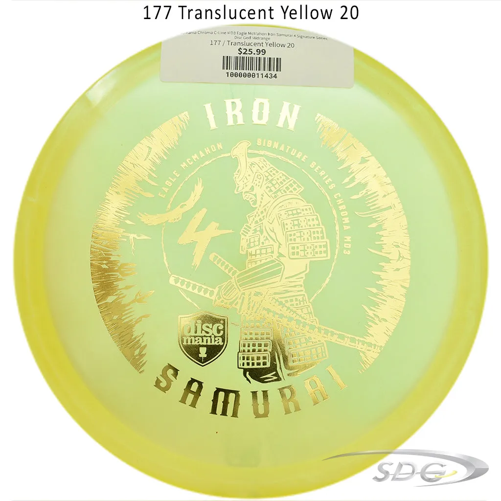 Discmania Chroma C-Line MD3 Eagle McMahon Iron Samurai 4 Signature Series Disc Golf Midrange