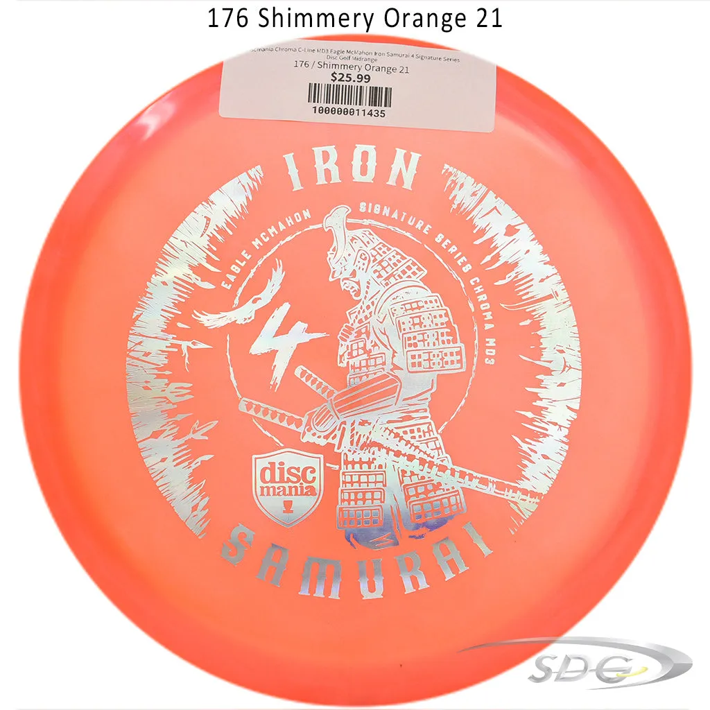 Discmania Chroma C-Line MD3 Eagle McMahon Iron Samurai 4 Signature Series Disc Golf Midrange