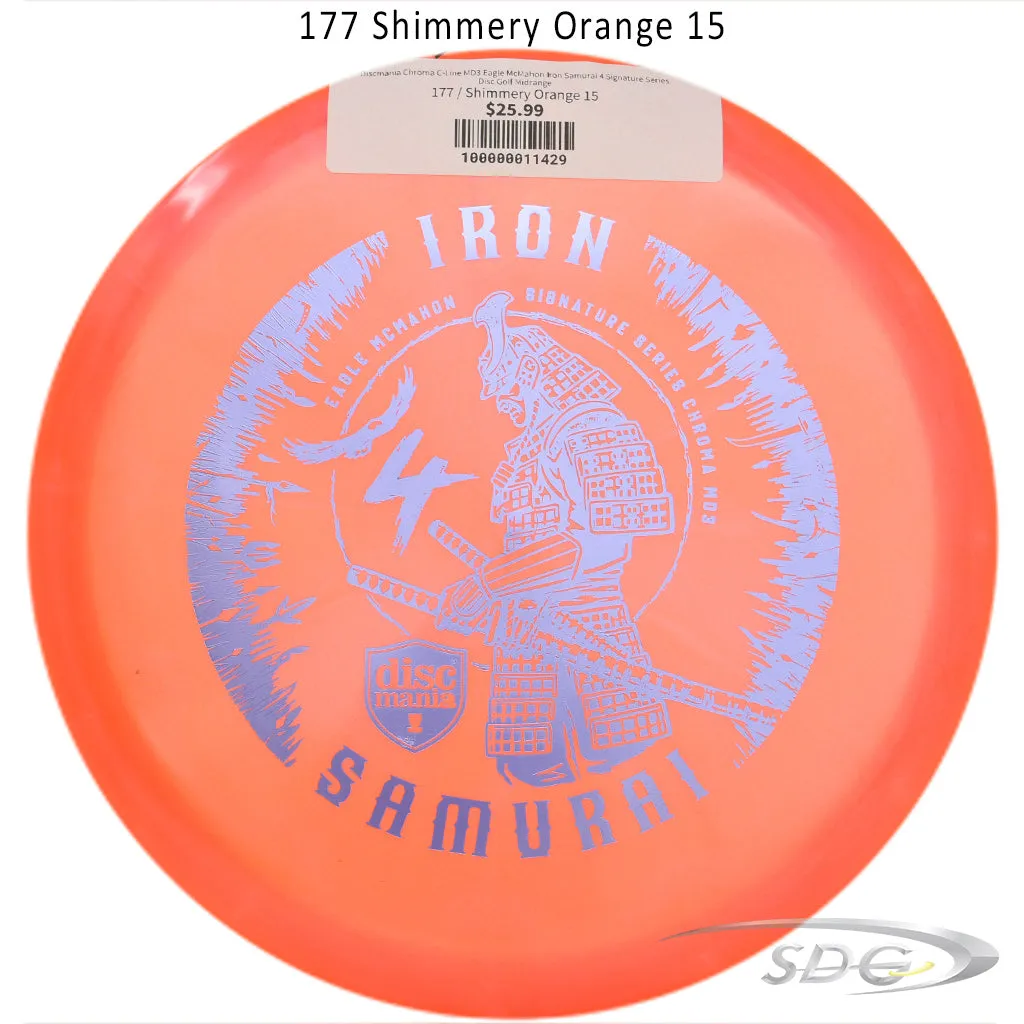 Discmania Chroma C-Line MD3 Eagle McMahon Iron Samurai 4 Signature Series Disc Golf Midrange