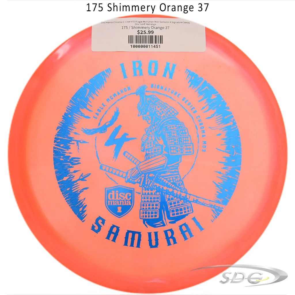 Discmania Chroma C-Line MD3 Eagle McMahon Iron Samurai 4 Signature Series Disc Golf Midrange