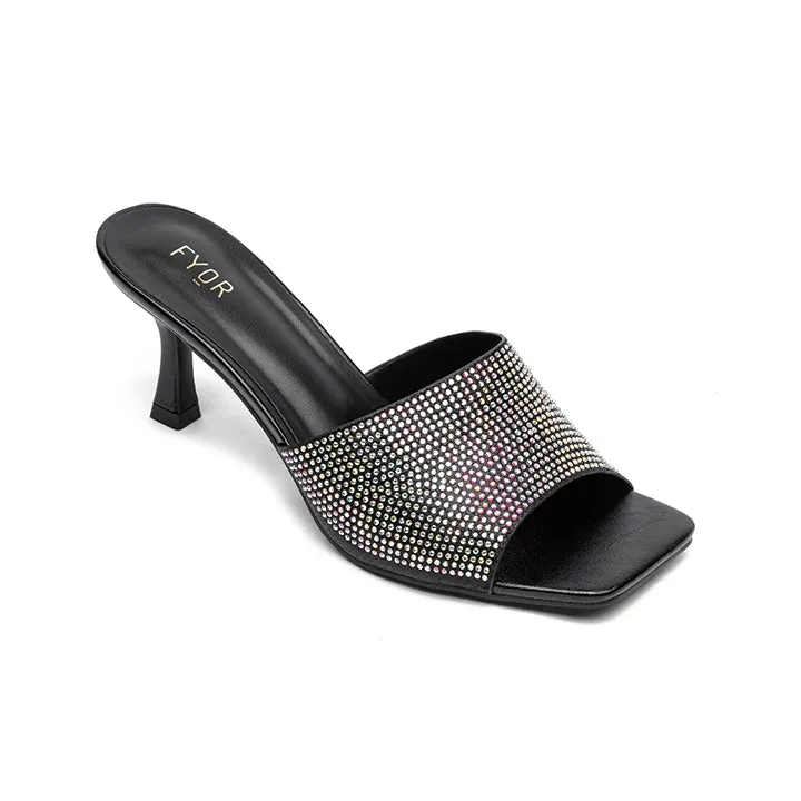 Embellished Square Toe Heel Sandal HL 105