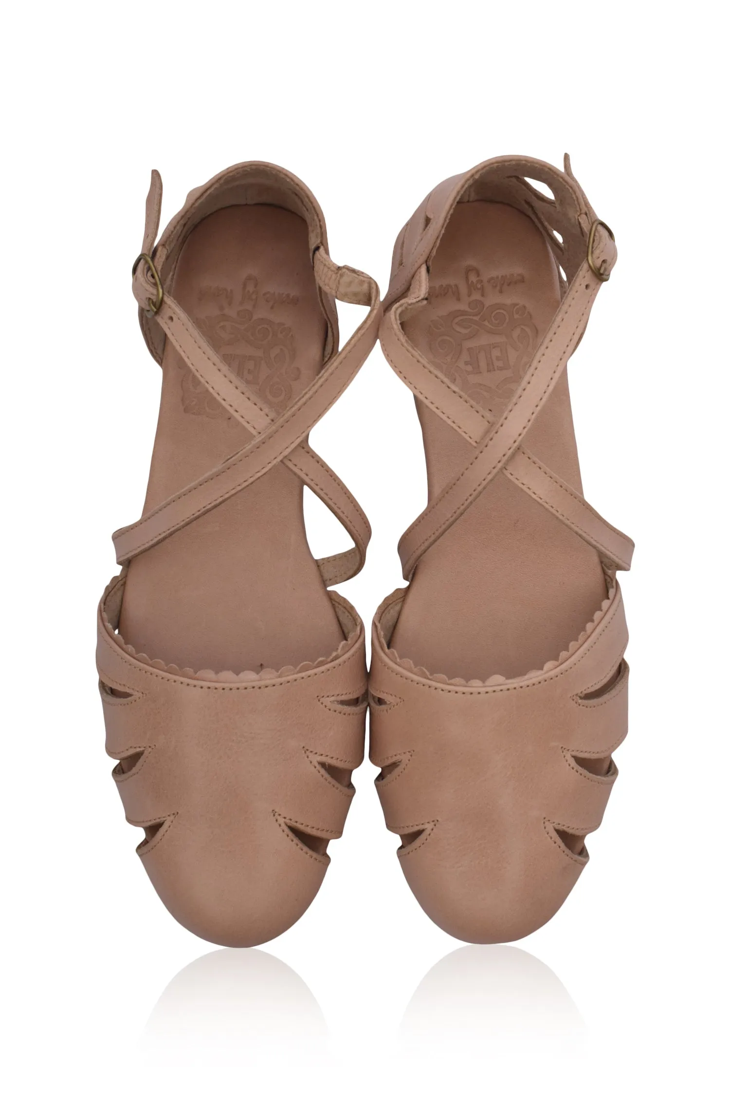 Georgia Cut Out Leather Flats