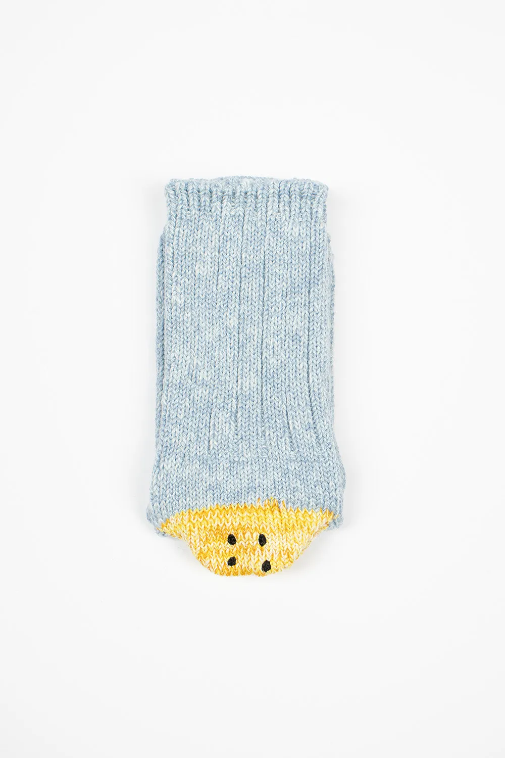 Ivy Rainbowy Happy Heel Socks Sax