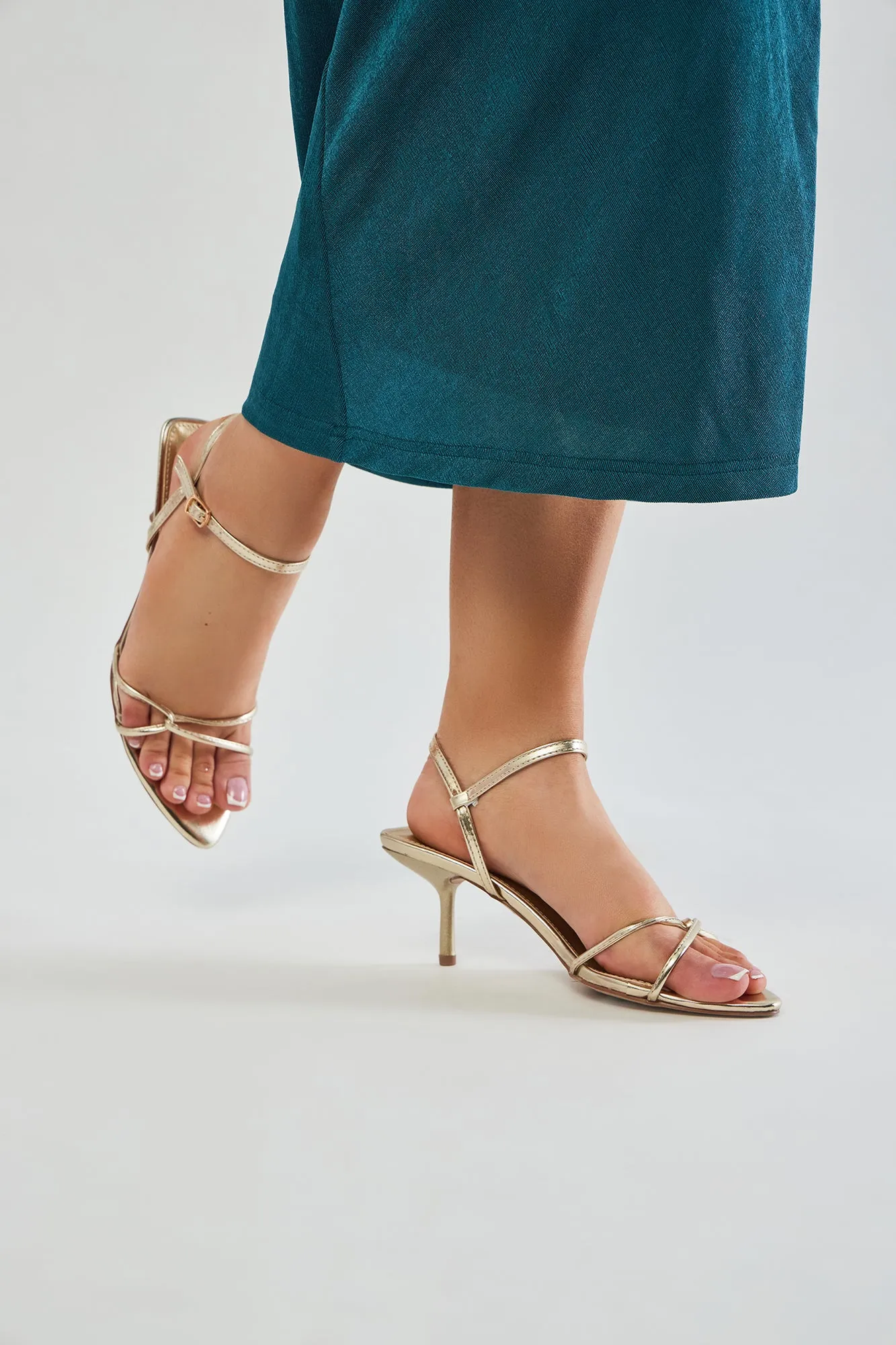 Jasmina Heeled Sandals - Gold