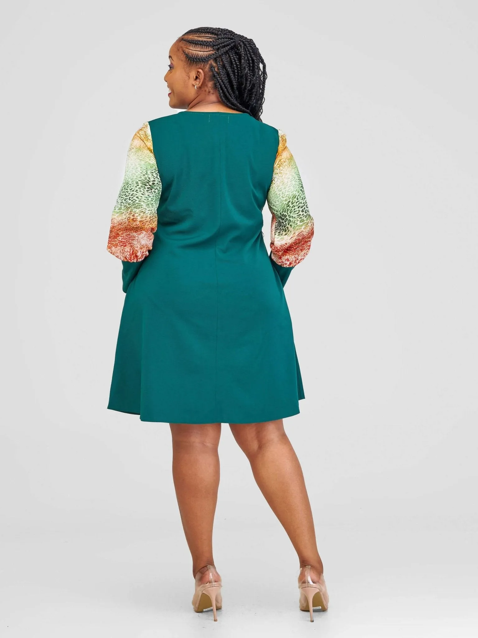 Jolly Fancy Wear Tamasha Shift Dress - Emerald