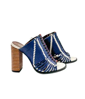 Larissa Heeled Sandal in Navy