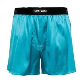 Logo-Waistband Satin Boxers