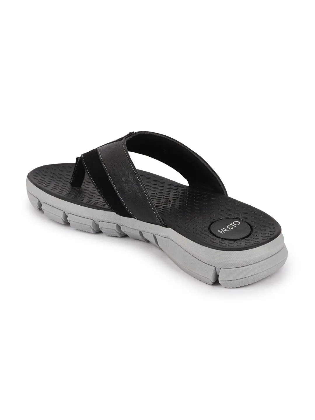 Men Black Casual Flexible Phylon Sole Slippers