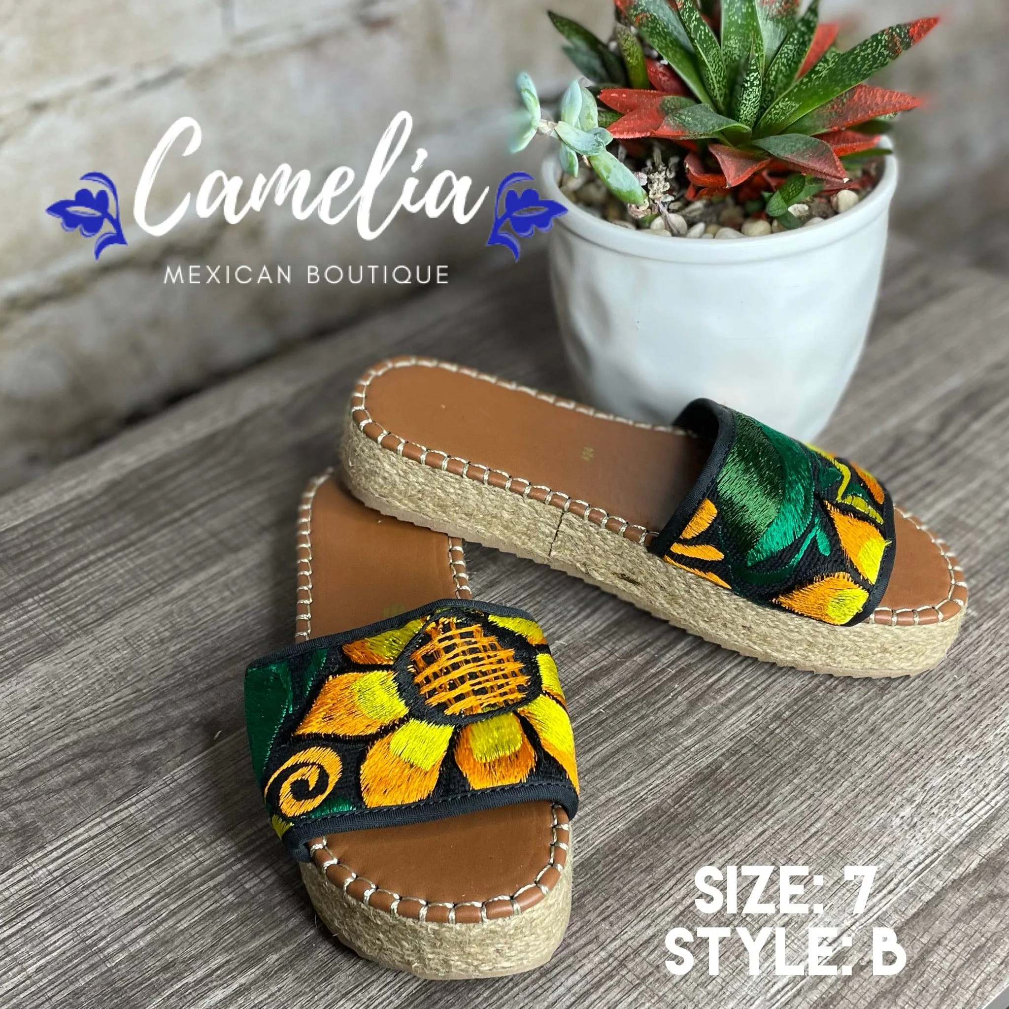 Mexican Embroidered Espadrille Sandal Zinnia