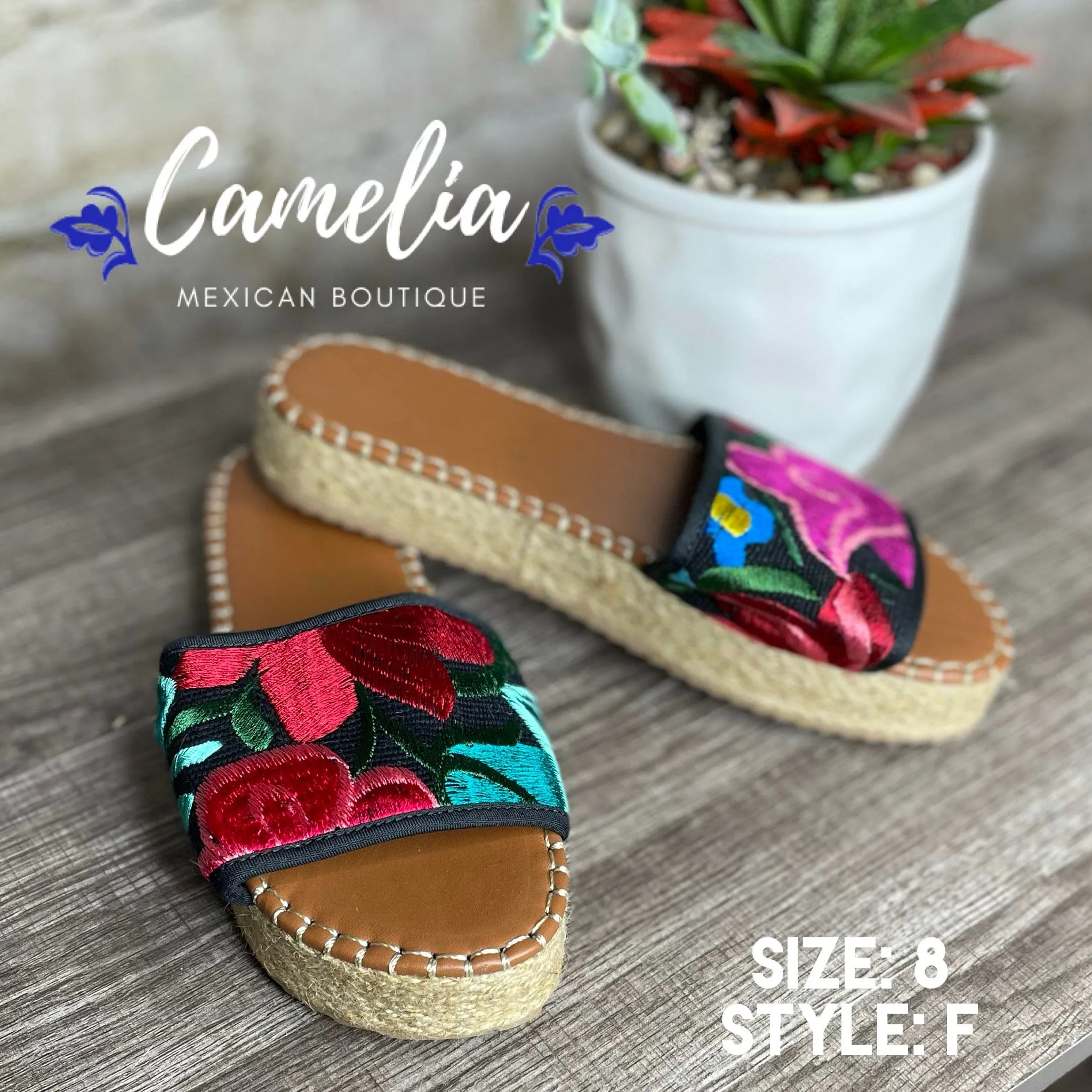 Mexican Embroidered Espadrille Sandal Zinnia