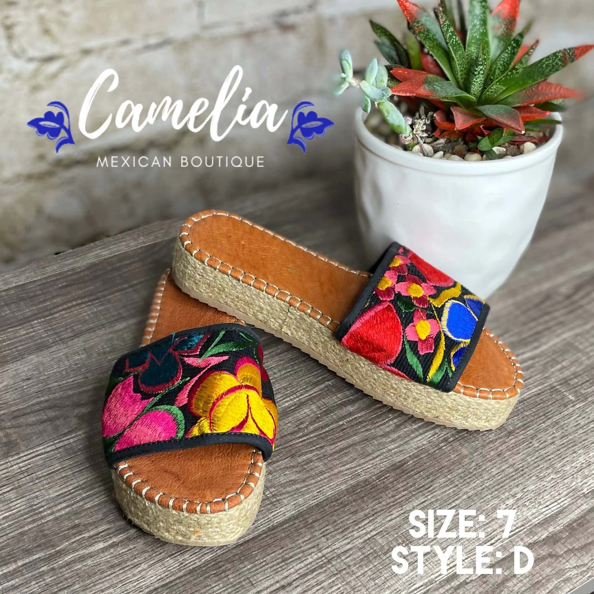 Mexican Embroidered Espadrille Sandal Zinnia