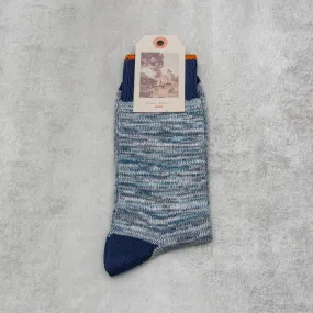 Nudie Rasmusson Multi Yarn Sock - Blue