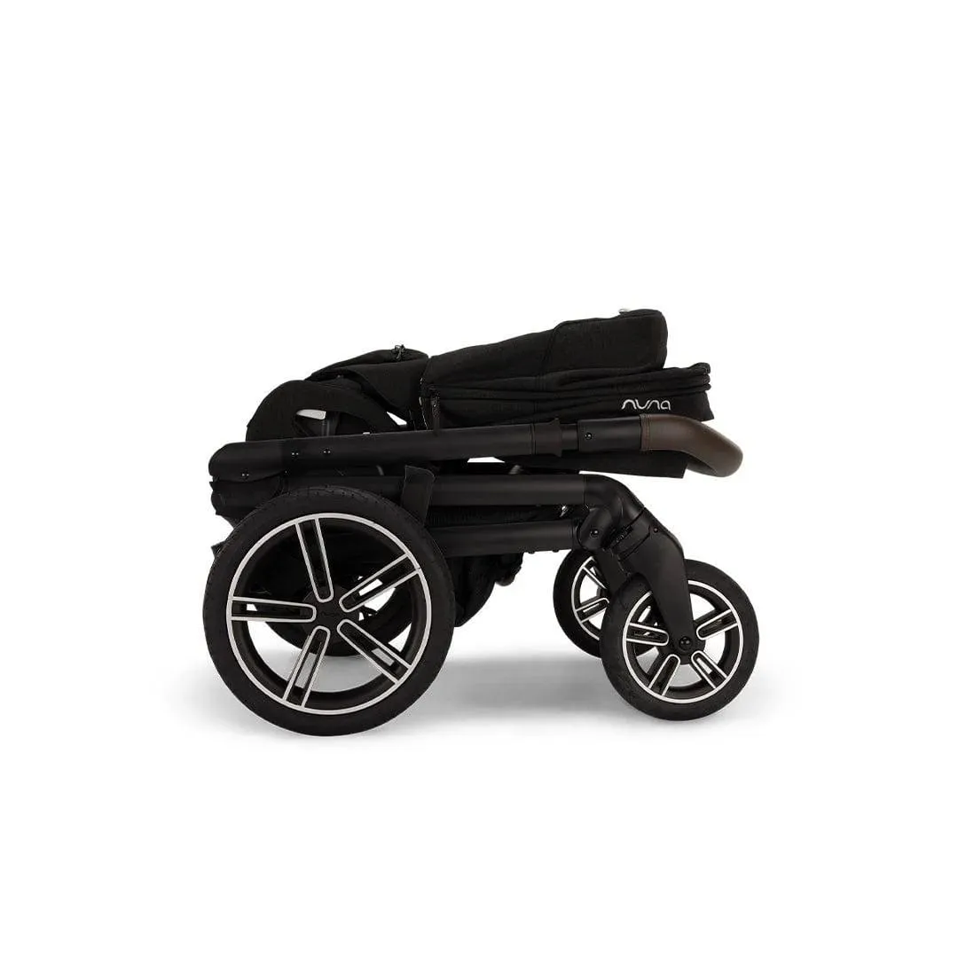 Nuna MIXX Next Pushchair & Carrycot - Caviar (Chocolate Leatherette)