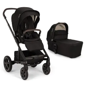 Nuna MIXX Next Pushchair & Carrycot - Caviar (Chocolate Leatherette)