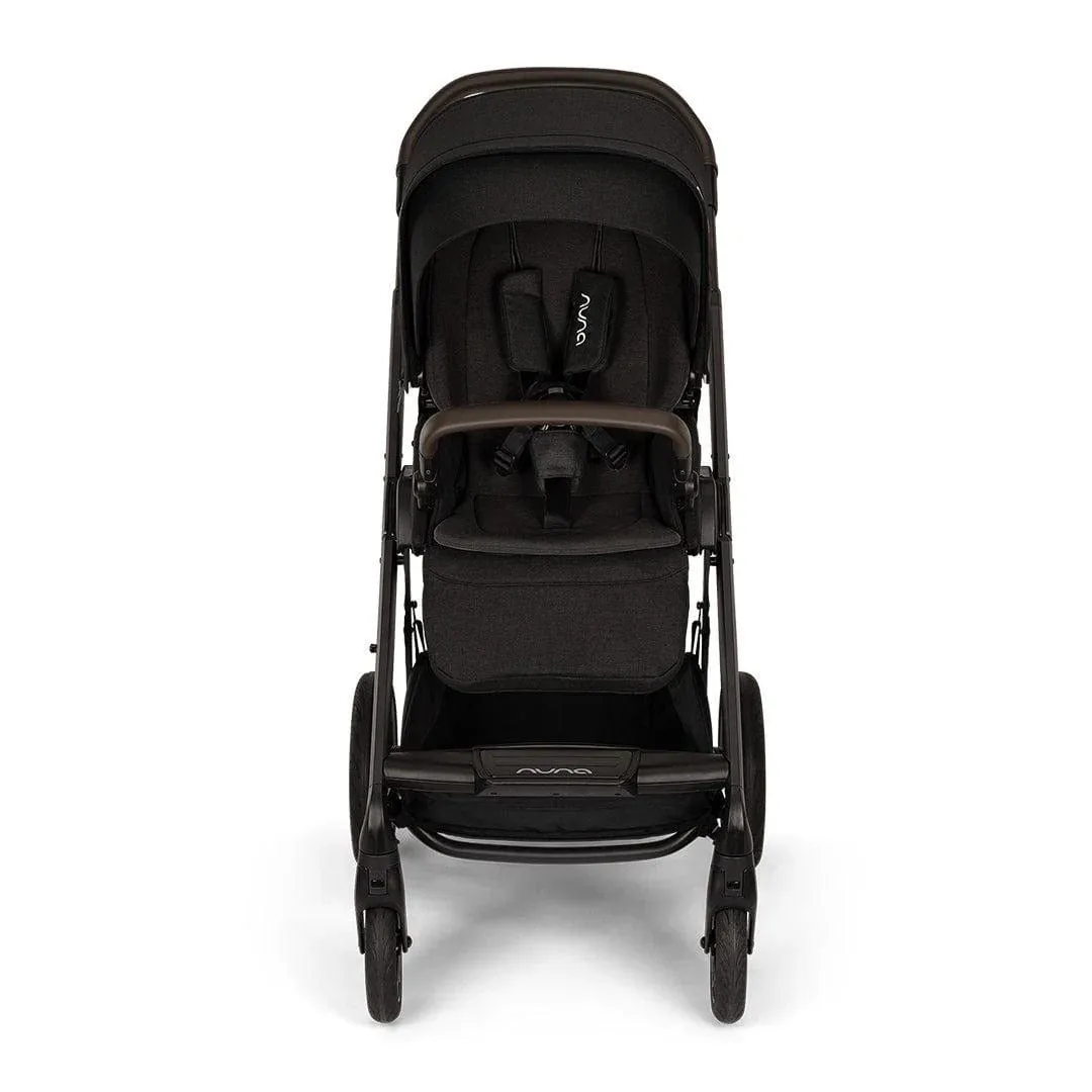 Nuna MIXX Next Pushchair & Carrycot - Caviar (Chocolate Leatherette)