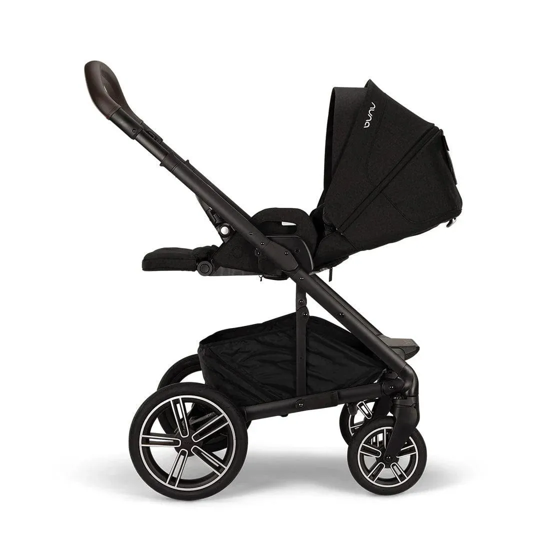 Nuna MIXX Next Pushchair & Carrycot - Caviar (Chocolate Leatherette)