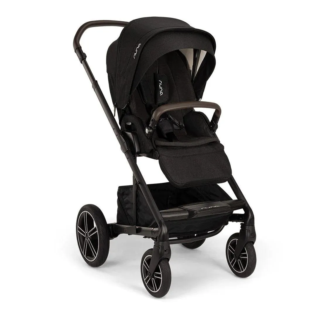 Nuna MIXX Next Pushchair & Carrycot - Caviar (Chocolate Leatherette)