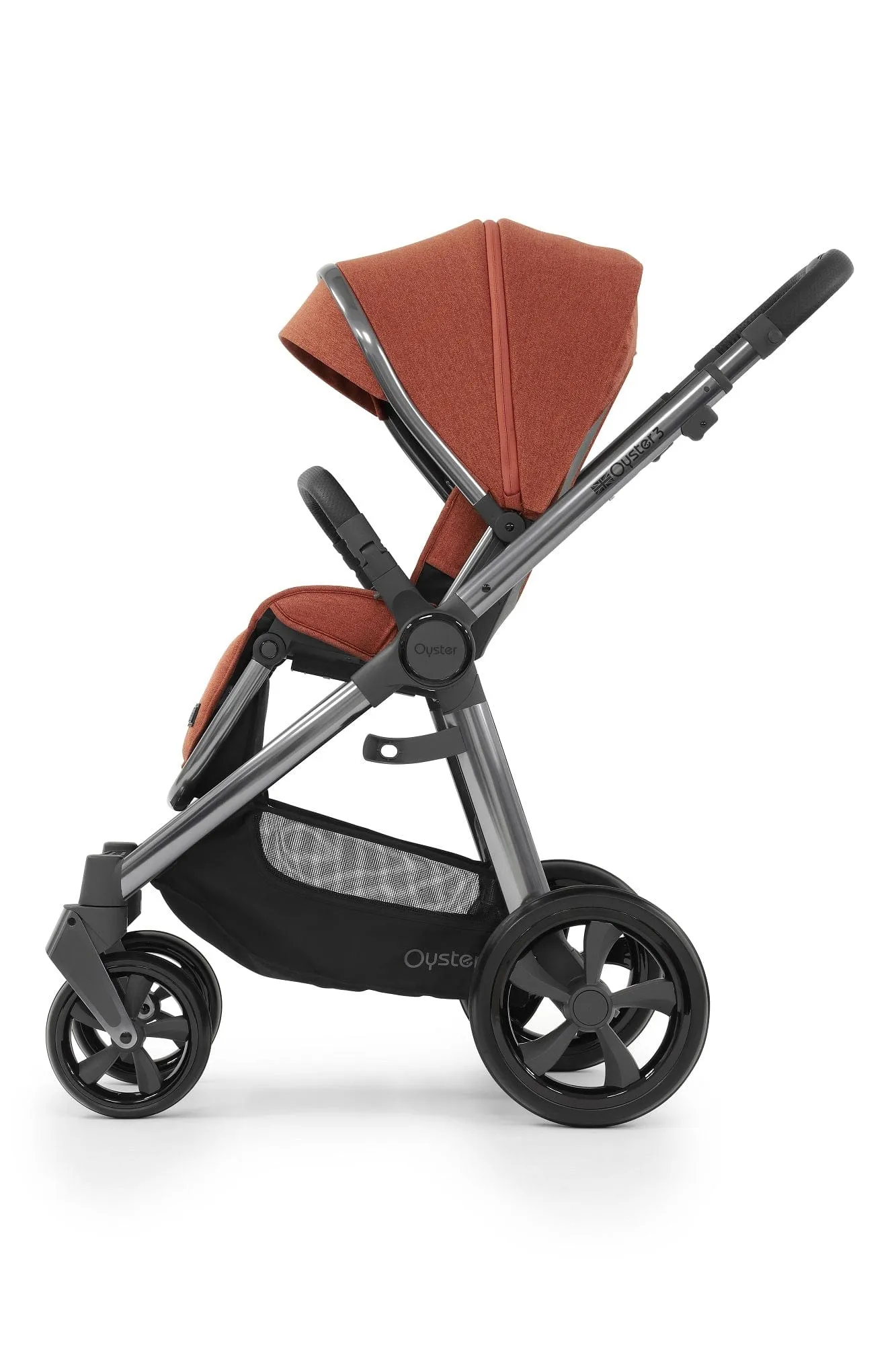 Oyster 3 Stroller Essential Bundle - Gun Metal / Ember