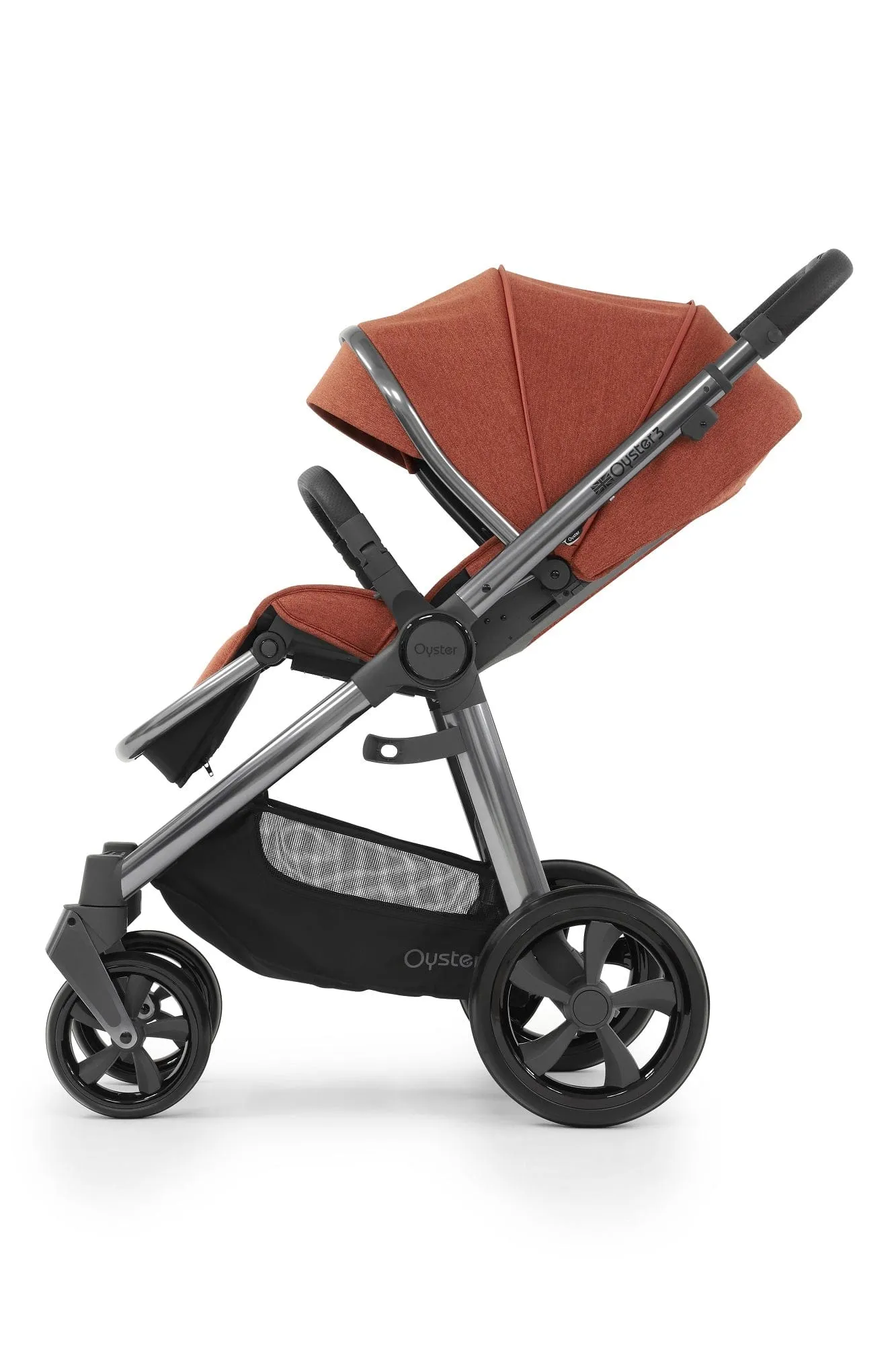 Oyster 3 Stroller Essential Bundle - Gun Metal / Ember