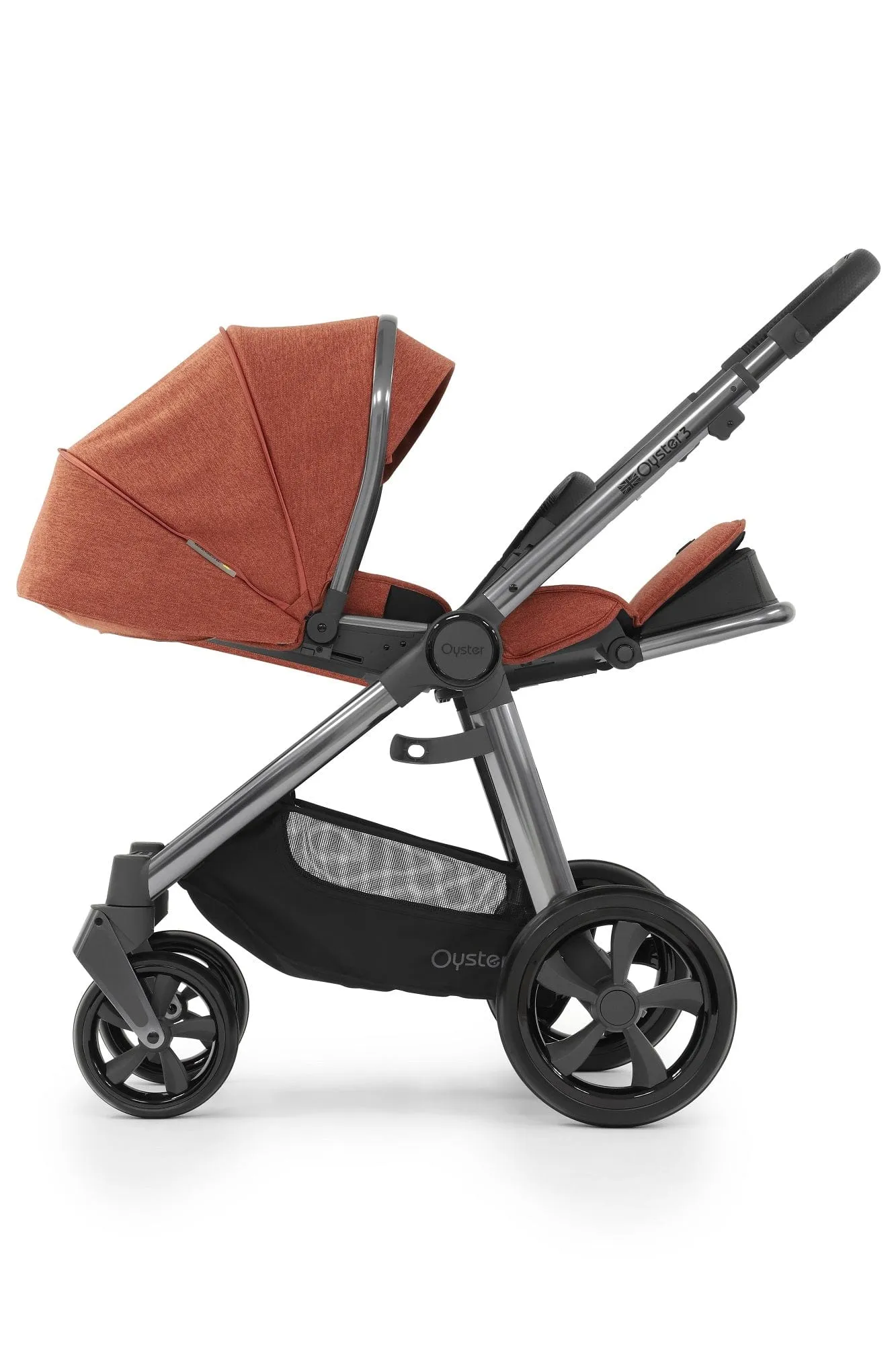 Oyster 3 Stroller Essential Bundle - Gun Metal / Ember