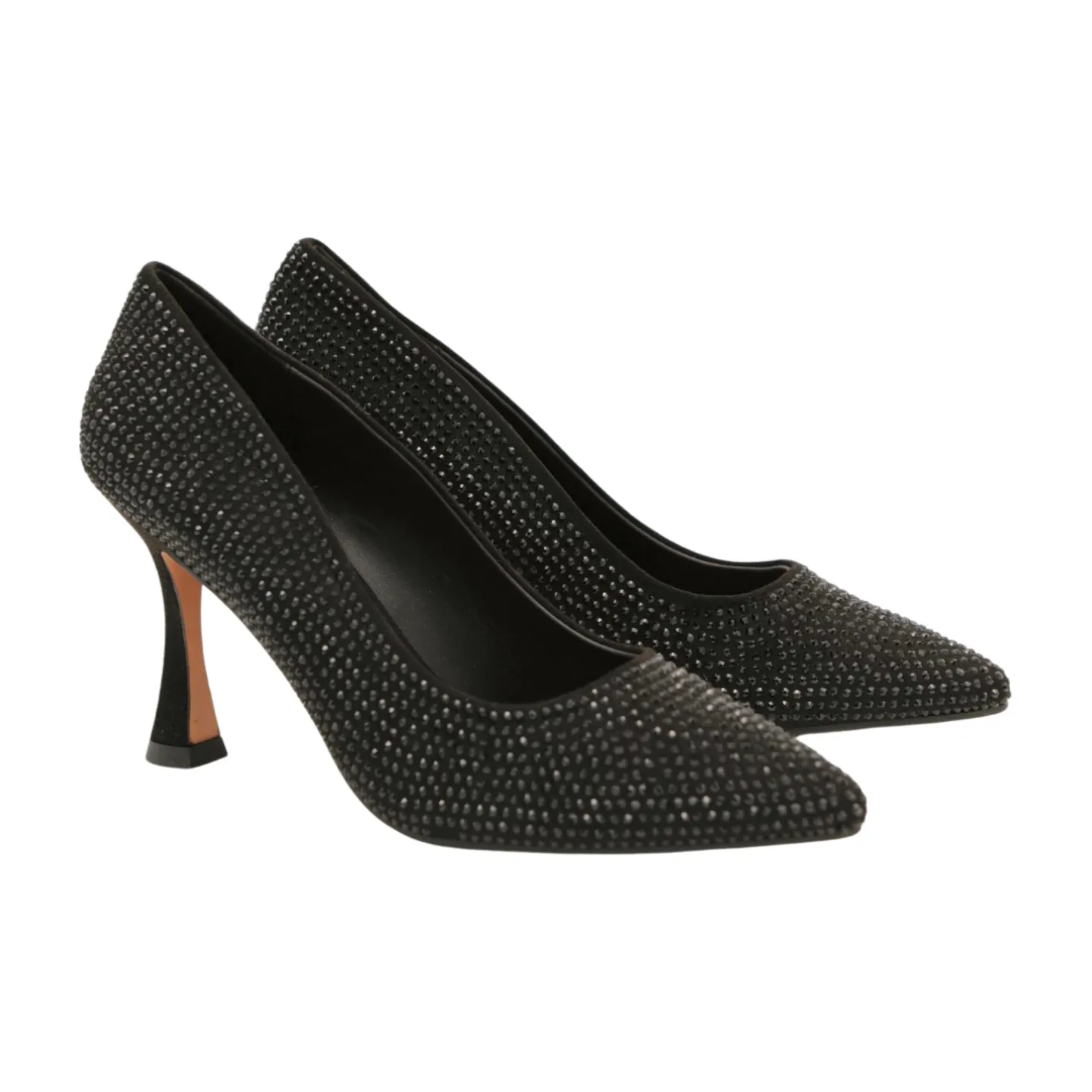 Pedro Miralles Black Sequins Court Shoe 25744