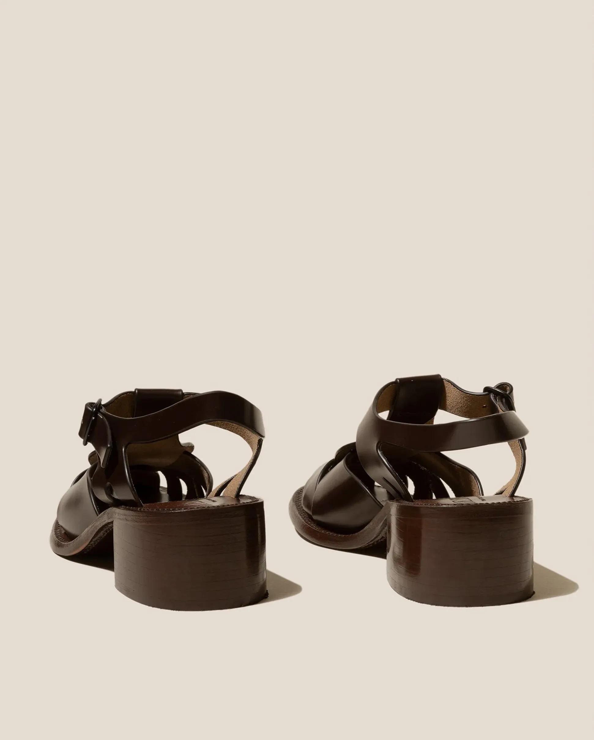 PESCA HEELED FISHERMAN SANDAL / DARK BROWN