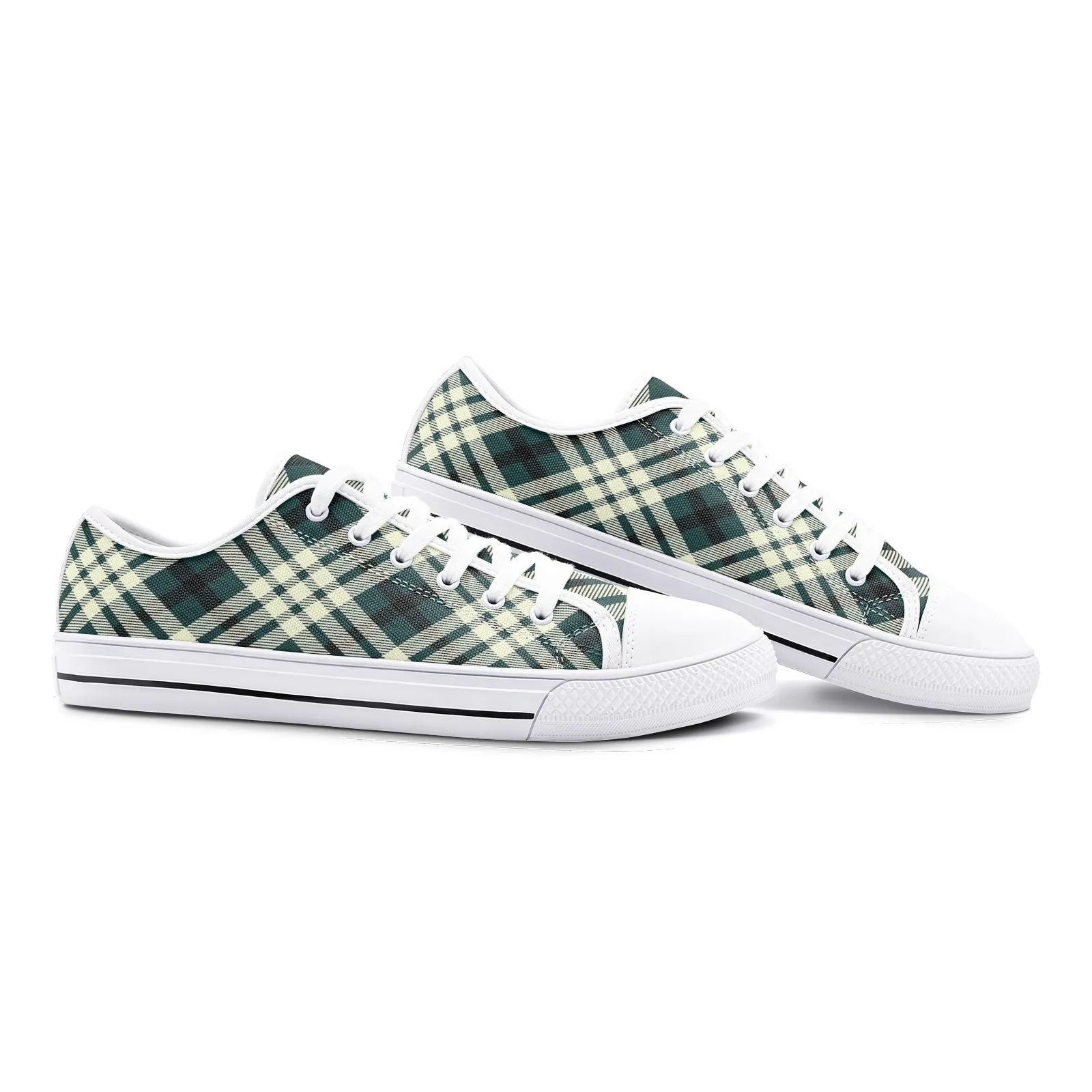 Plaid Unisex Low Top Canvas Shoes