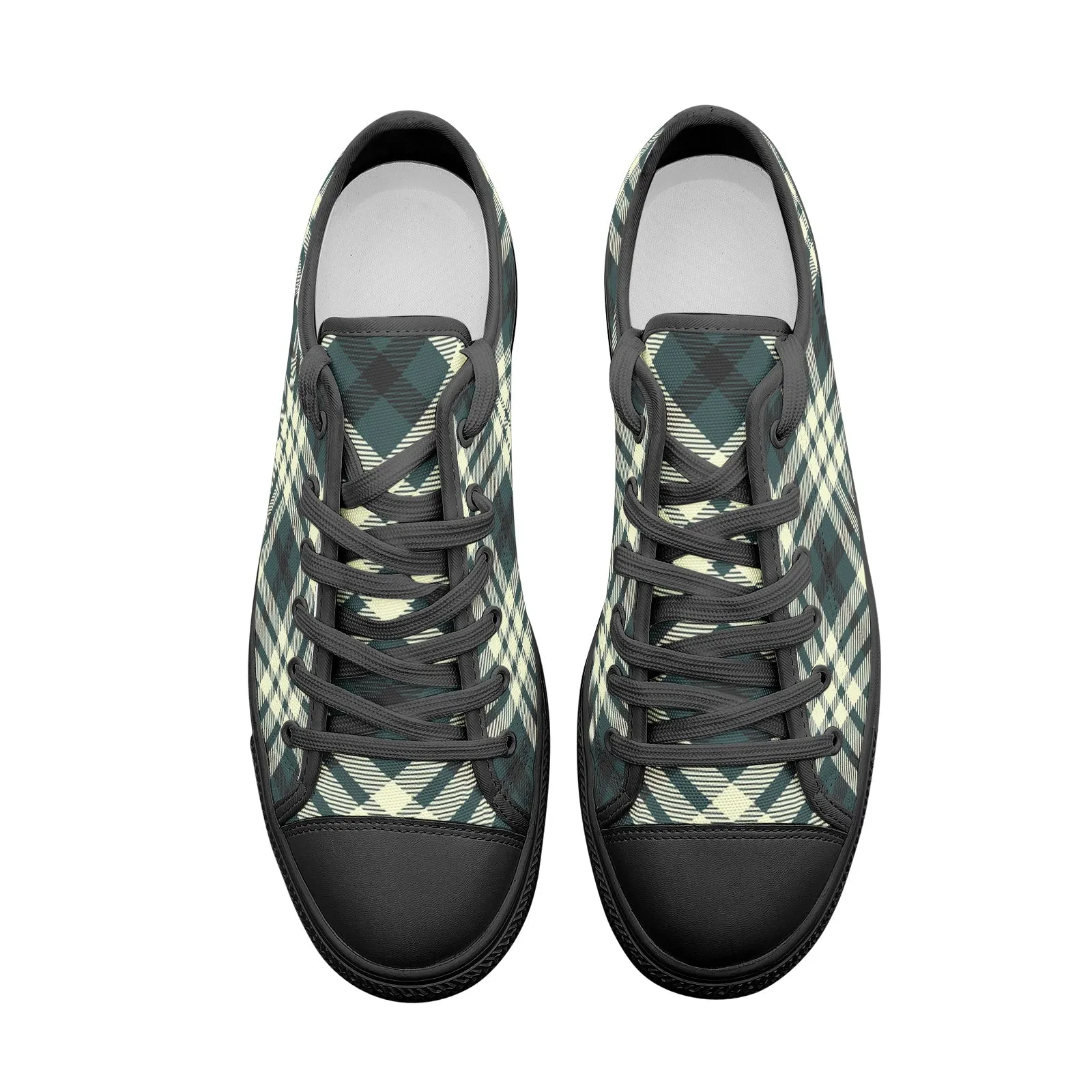 Plaid Unisex Low Top Canvas Shoes