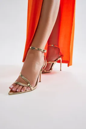 Play To Win Heeled Sandals - Gold