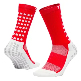 TRUsox 3.0 Mid-Calf Cushioned Grip Socks Red