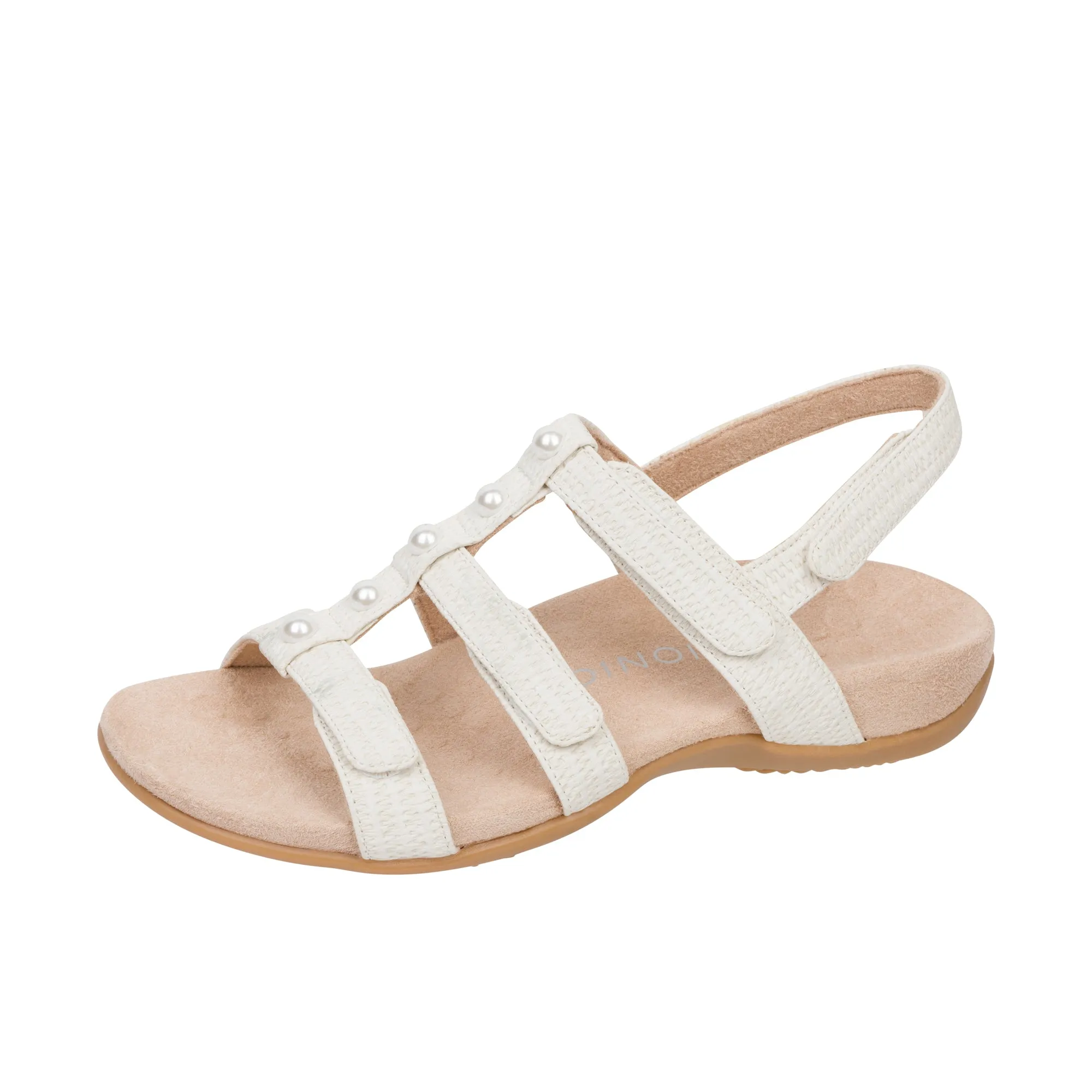 Vionic Womens Amber Adjustable Sandal Cream